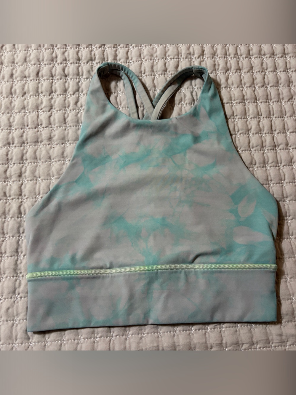 Lululemon Aqua Tie-Dye Sport Bralette - Mint Green